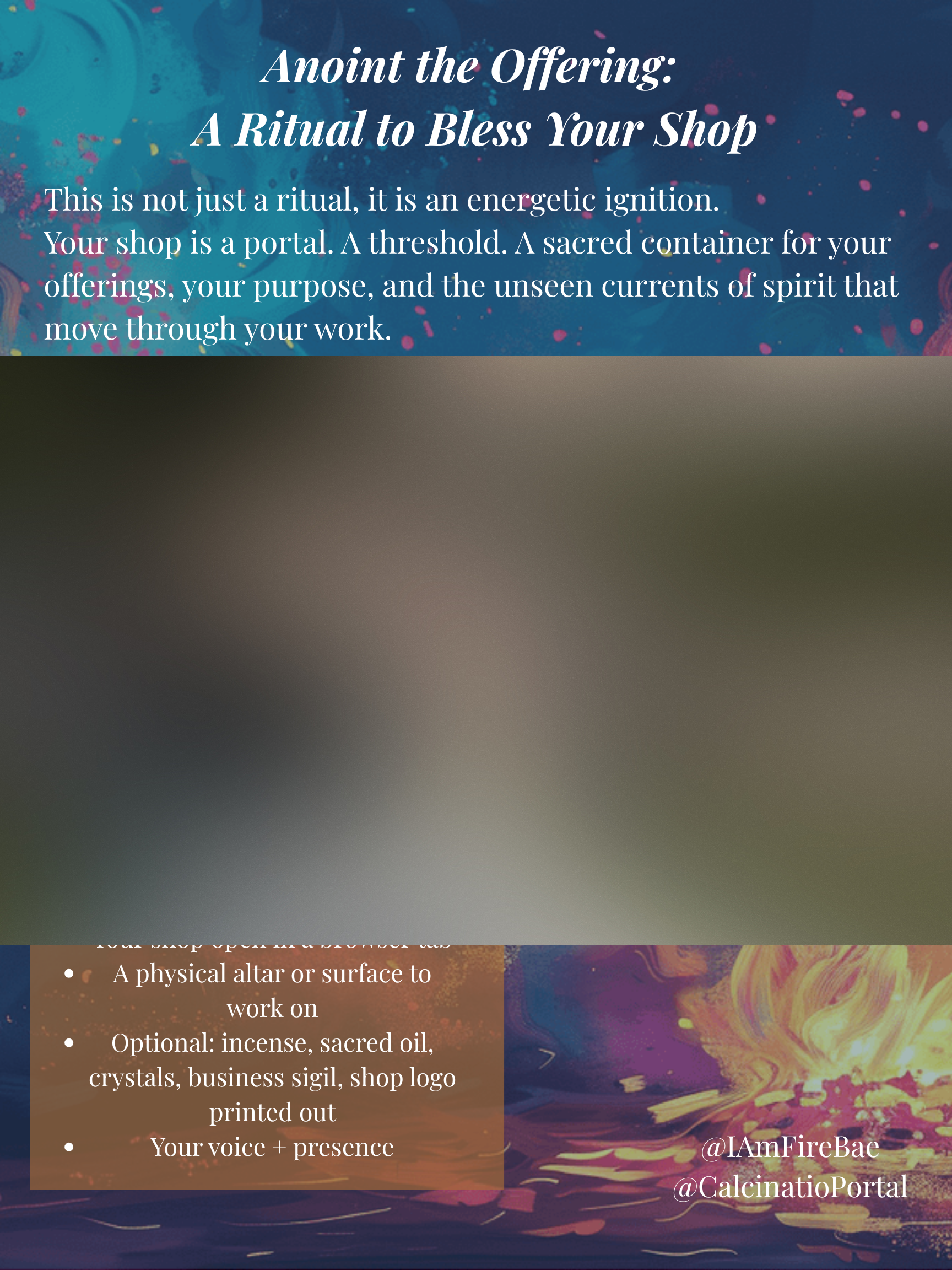Anoint the Offering: A Ritual to Bless Your Shop