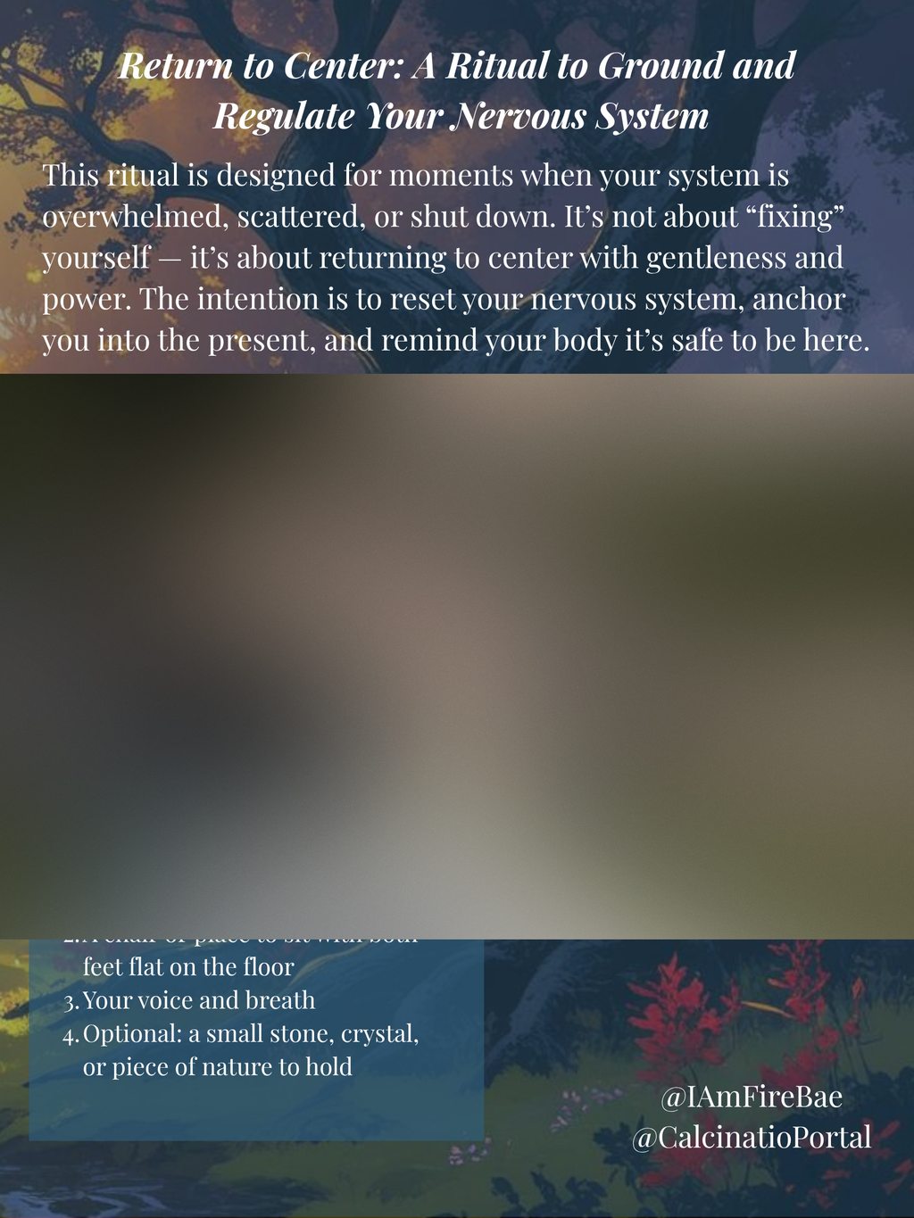 Return to Center: A Ritual to Ground and Regulate Your Nervous System